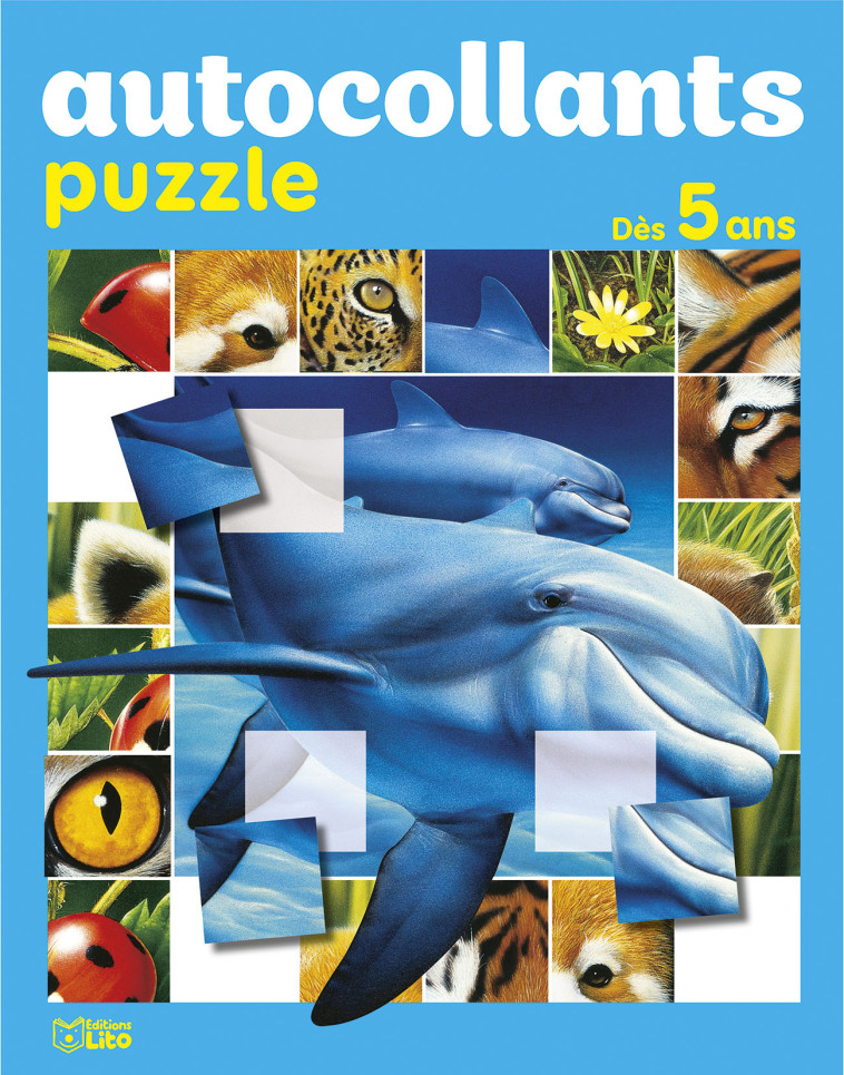 AUTOCOL PUZZLE ANIMAUX DAUPHIN -  - LITO