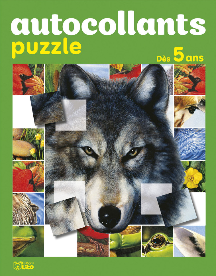 AUTOCOL PUZZLE ANIMAUX LOUP -  - LITO