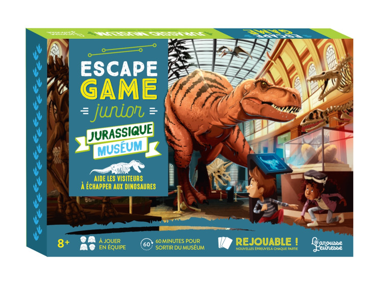 ESCAPE GAME JUNIOR - JURASSIQUE MUSÉUM - Sandra Lebrun - LAROUSSE