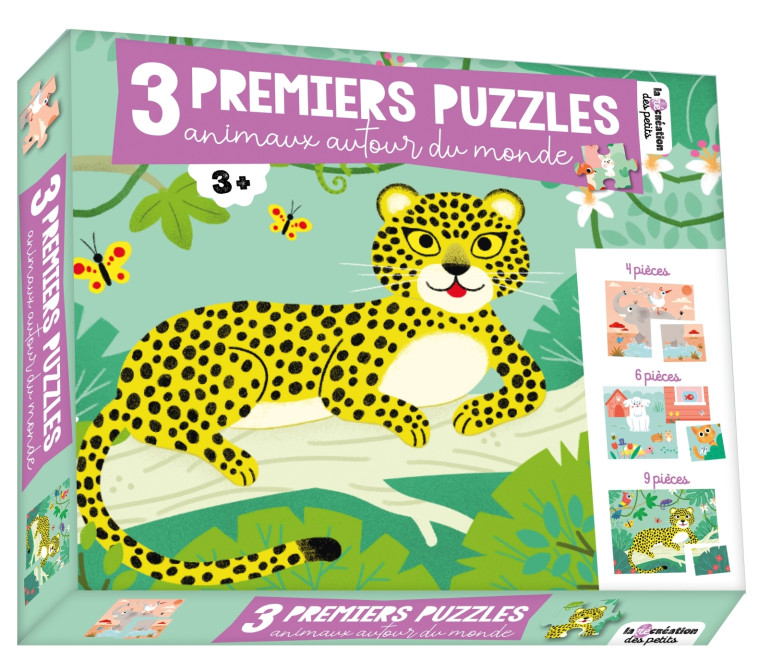 3 Premiers puzzles - Animaux autour du monde - Kiko Kiko,  Kiko - DEUX COQS D OR