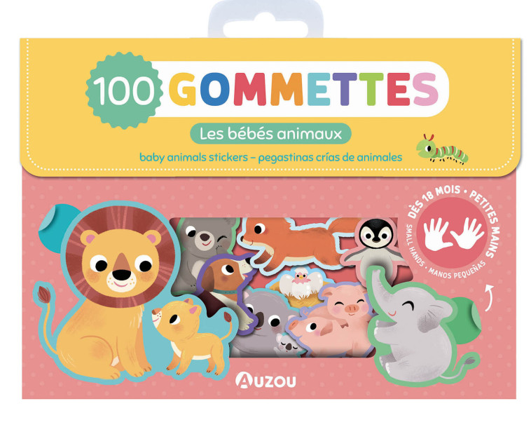 MA POCHETTE DE 100 GOMMETTES  - LES BÉBÉS ANIMAUX - Yi-hsuan Wu - AUZOU