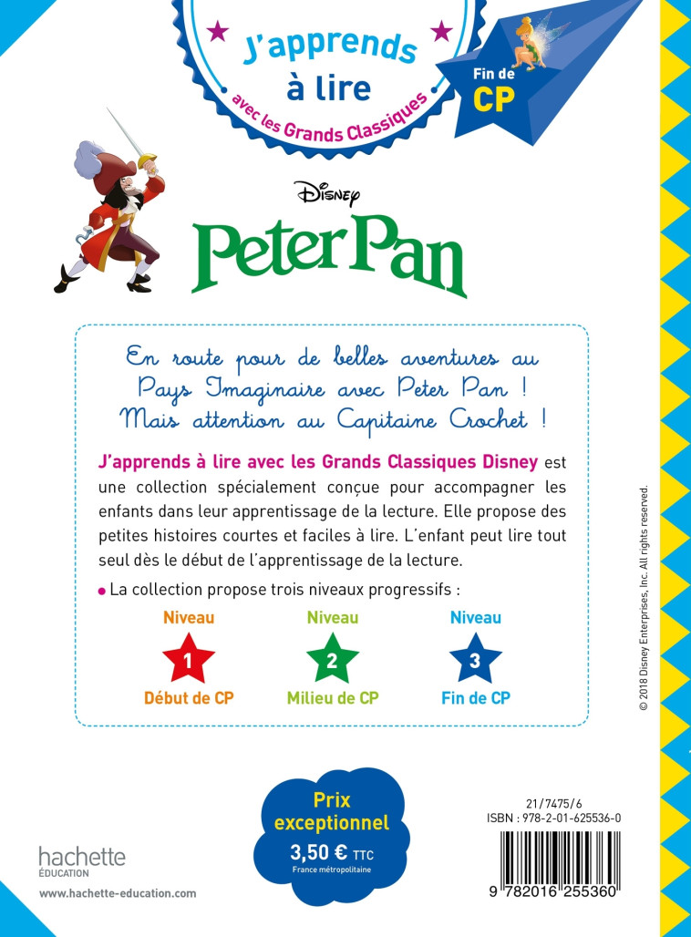 Disney - Peter Pan, CP Niveau 3 - Isabelle Albertin - HACHETTE EDUC