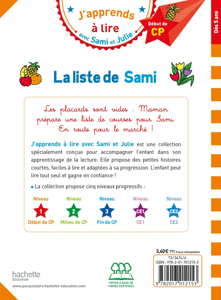 Sami et Julie CP Niveau 1 La liste de Sami - Thérèse Bonté - HACHETTE EDUC