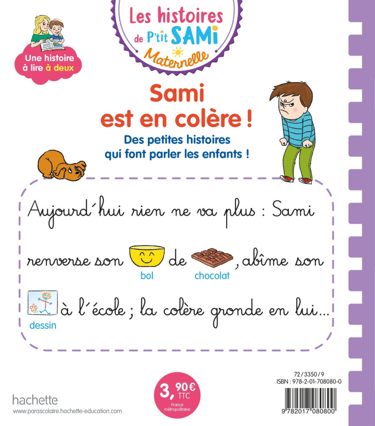 Les histoires de P'tit Sami Maternelle (3-5 ans) : Sami est en colère ! -  CLERY-N - HACHETTE EDUC