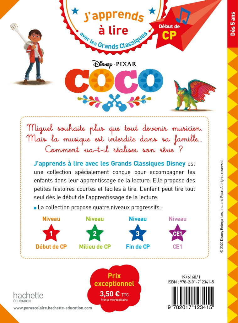 Disney - Coco, CP Niveau 1 - Isabelle Albertin - HACHETTE EDUC