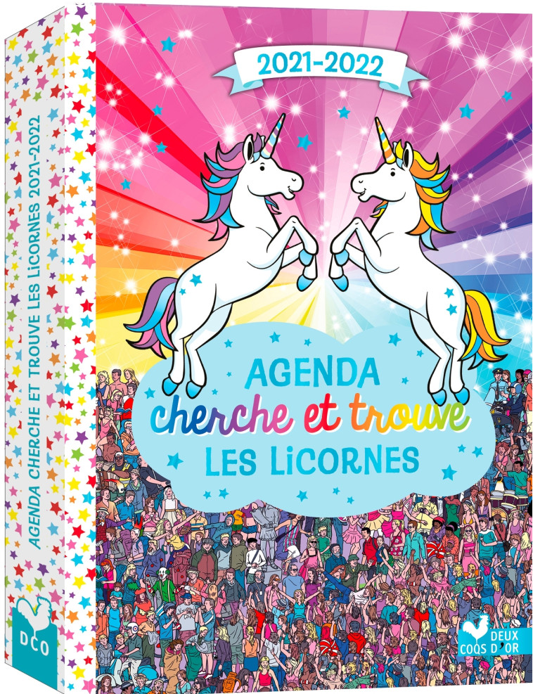 Agenda 2021-2022 Cherche et trouve les licornes - Paul Moran - DEUX COQS D OR