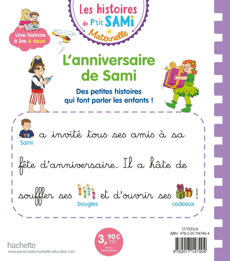 Les histoires de P'tit Sami Maternelle (3-5 ans) : L'anniversaire de Sami - Alain Boyer - HACHETTE EDUC