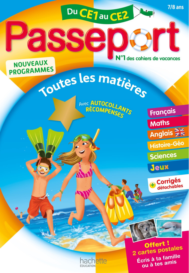 Passeport - Du CE1 au CE2 (7-8 ans) - Cahier de vacances 2022 - Catherine Bessières - HACHETTE EDUC