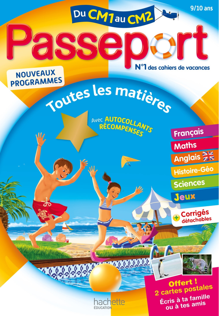 Passeport - Du CM1 au CM2 (9-10 ans) - Cahier de vacances 2022 - Claire Barthomeuf - HACHETTE EDUC