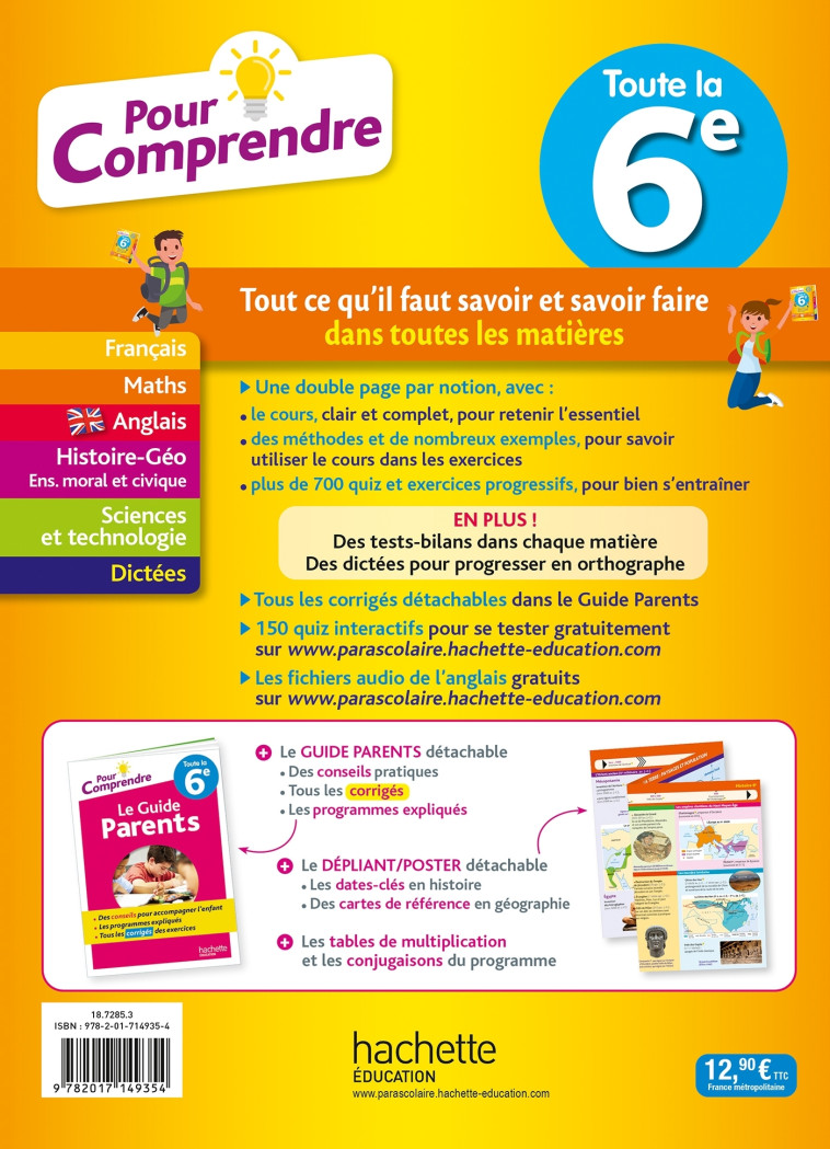 Pour comprendre Toute la 6e - Michèle Blanc - HACHETTE EDUC