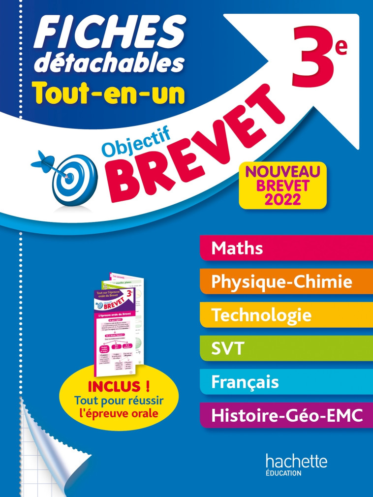 Objectif Brevet Fiches Tout-en-un 2022 - Nicolas Clamart - HACHETTE EDUC