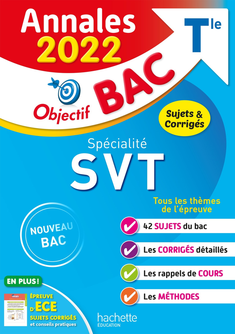 Annales Objectif BAC 2022 Spécialité SVT - Patrice Delguel - HACHETTE EDUC