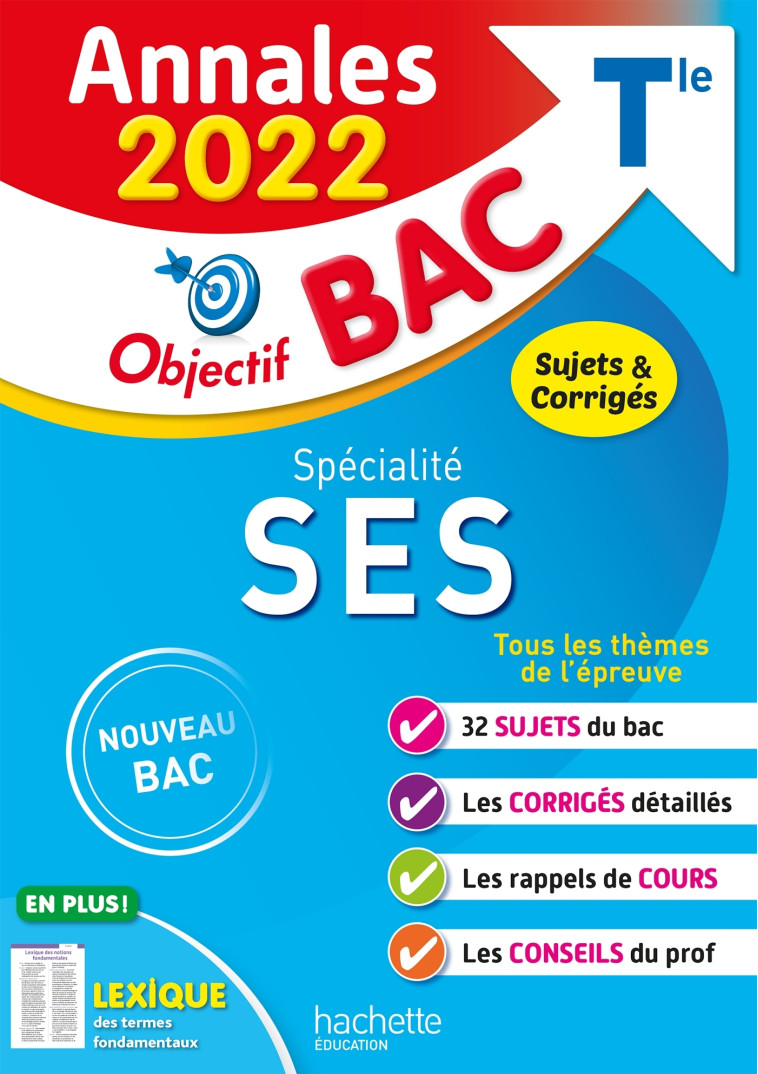 Annales Objectif BAC 2022 Spécialité SES - David Mourey - HACHETTE EDUC