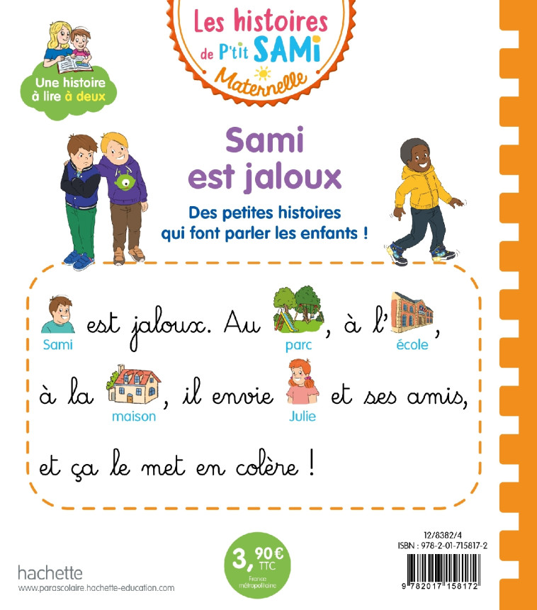 Les histoires de P'tit Sami Maternelle (3-5 ans) : Sami est jaloux - Alain Boyer - HACHETTE EDUC