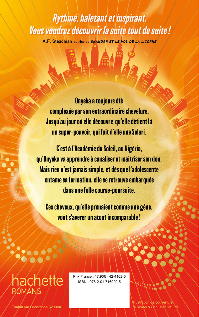 Onyeka et l'Académie du soleil - Tome 1 - Tolá Okogwu - HACHETTE ROMANS