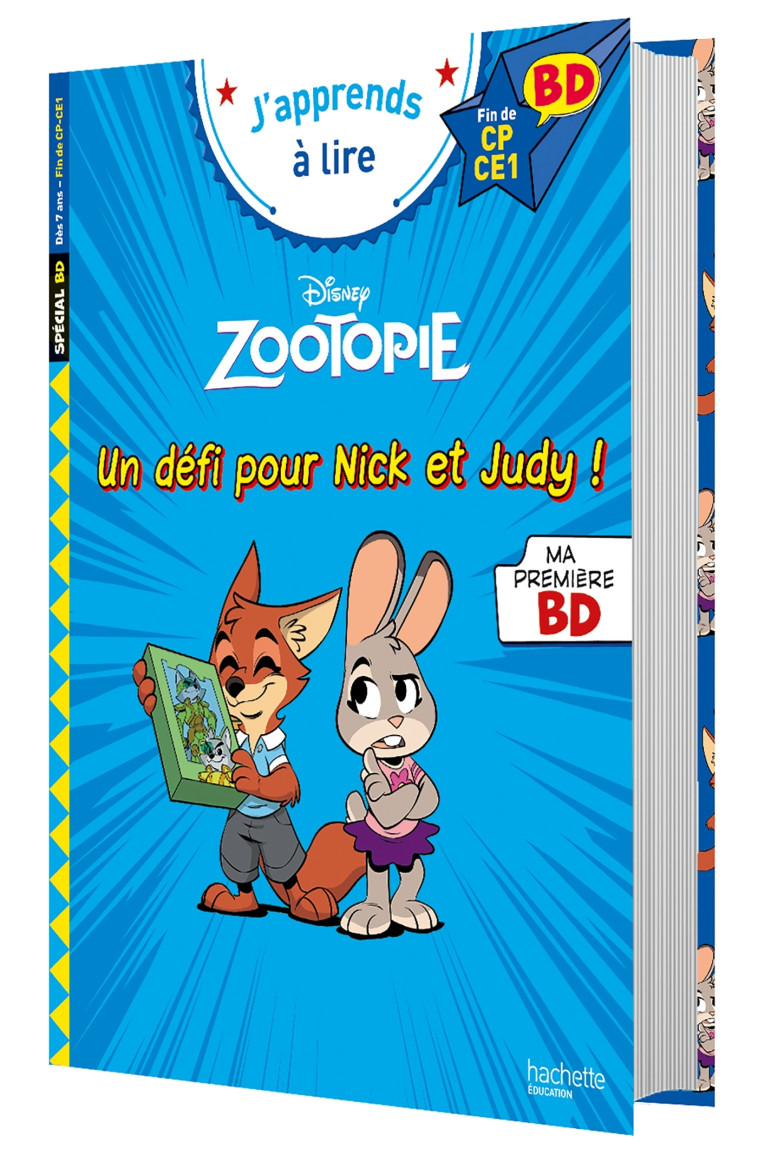 Disney BD Fin de CP-CE1 - Zootopie - Un défi pour Nick et Judy ! - Isabelle Albertin - HACHETTE EDUC