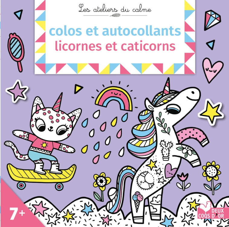 colos et autocollants licornes et caticorns - Amandine Notaert - DEUX COQS D OR