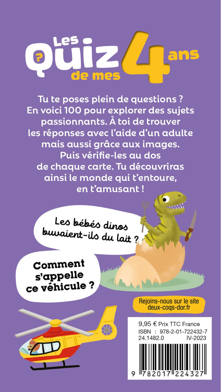 Les quiz de mes 4 ans -   - DEUX COQS D OR