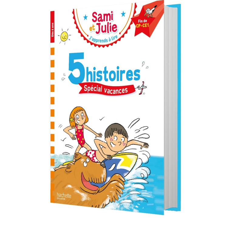 Sami et Julie Fin CP-CE1 - 5 histoires spécial vacances - Thérèse Bonté - HACHETTE EDUC