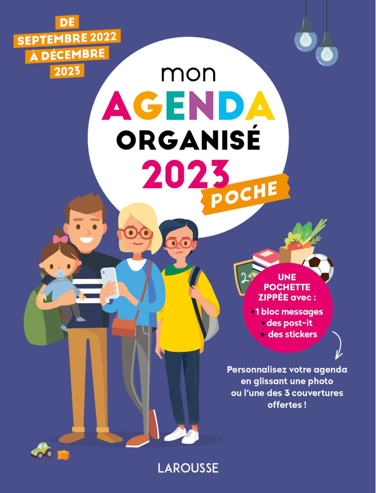 Mon Agenda Famille Organisée Poche 2023 - XXX - LAROUSSE