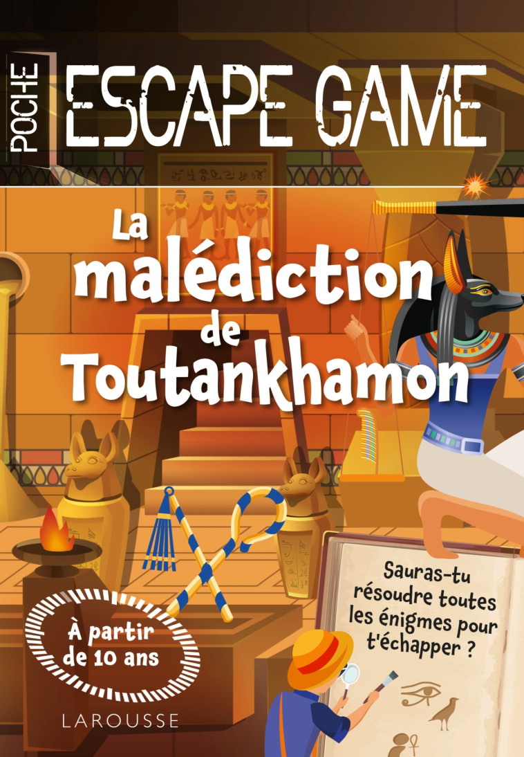 Escape game de poche junior : La malédiction de Toutankhamon - Valérie Cluzel - LAROUSSE