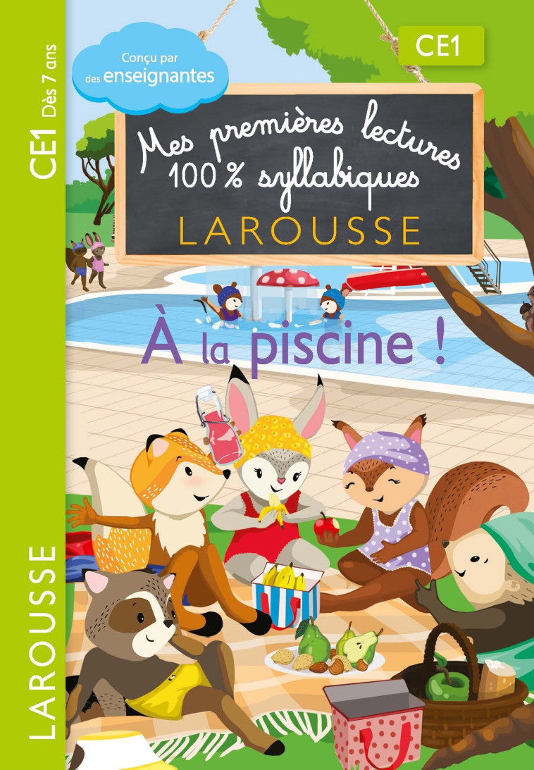 Premières lectures syllabiques CE1 - A la piscine - Giulia Levallois - LAROUSSE