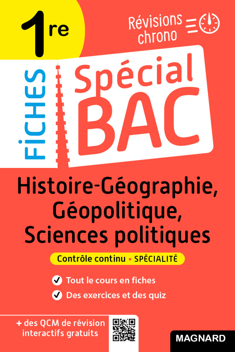 Spécial Bac Fiches Histoire-Géo, Géopolitique, Sciences Po 1re Bac 2025 - Nicolas Verlaque - MAGNARD