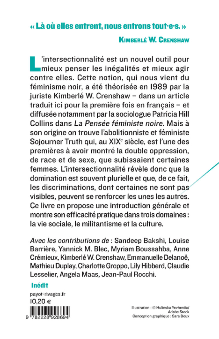 Qu'est-ce que l'intersectionnalité ? - Kimberlé Crenshaw - PAYOT