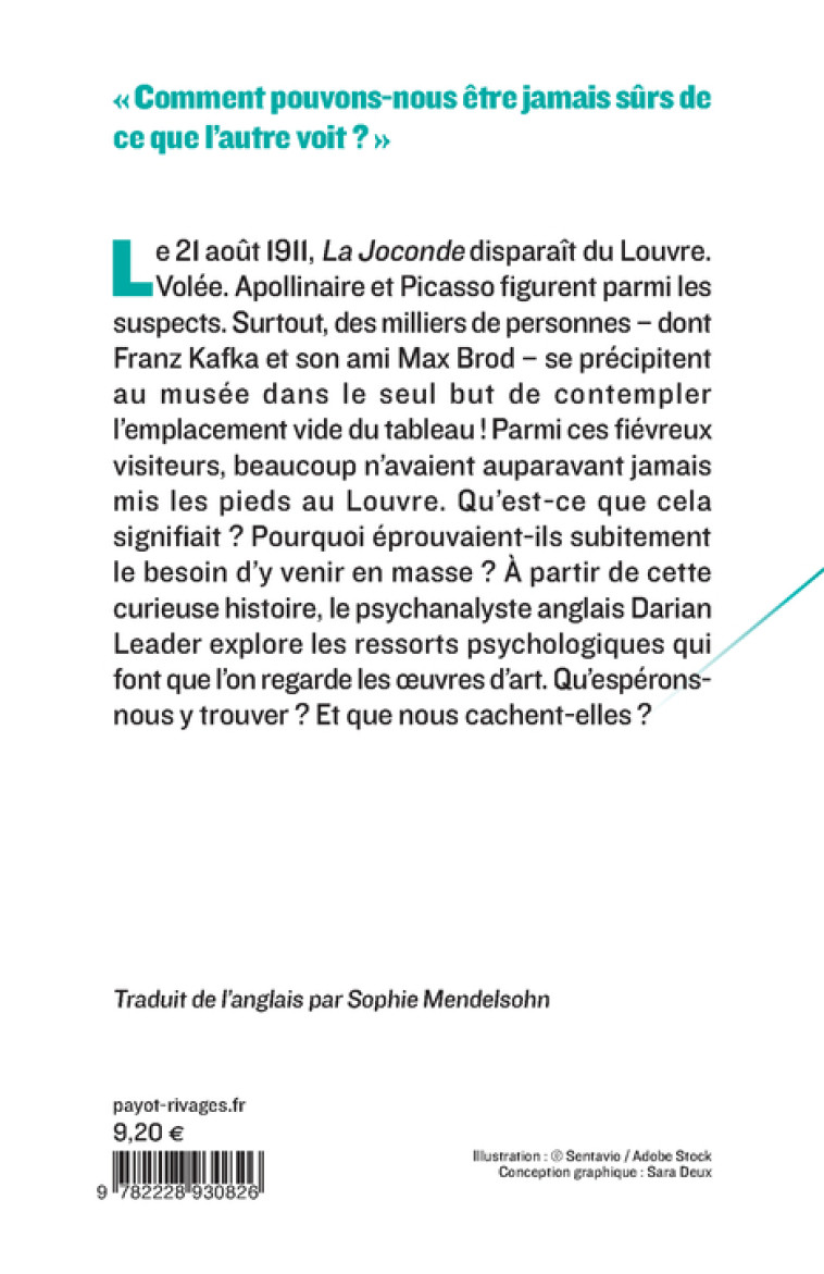 Ce que l'art nous empêche de voir - Darian Leader - PAYOT