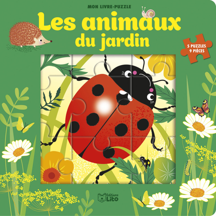 LIVRE PUZZLE 9P ANIMAUX JARDIN - XXX - LITO