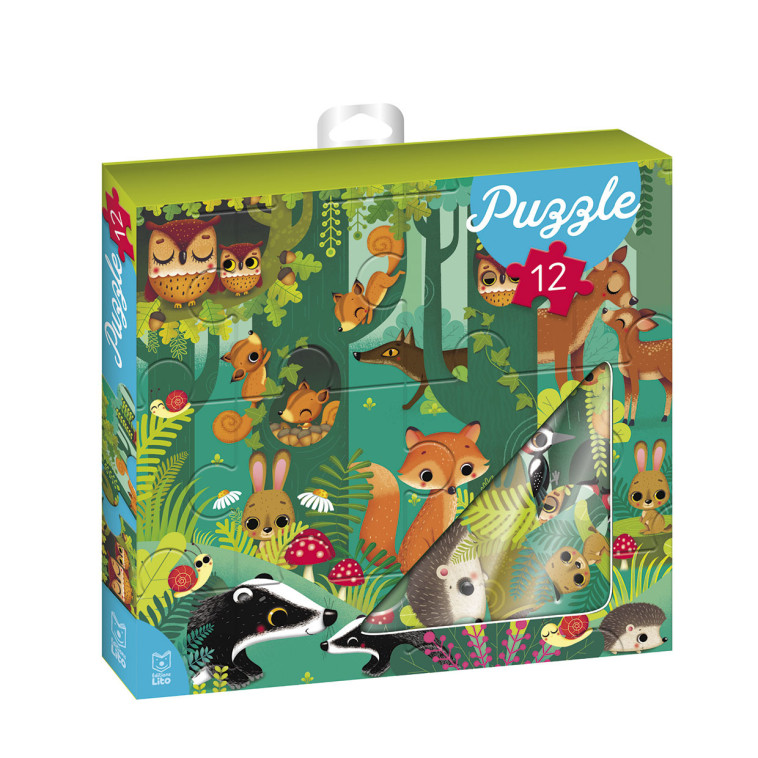 MA BOITE A PUZZLE 12P ANIMAUX - XXX - LITO