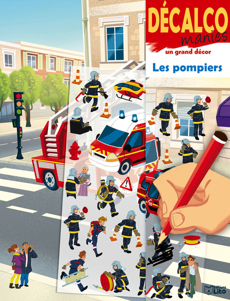 DECALCO LES POMPIERS - XXX - LITO