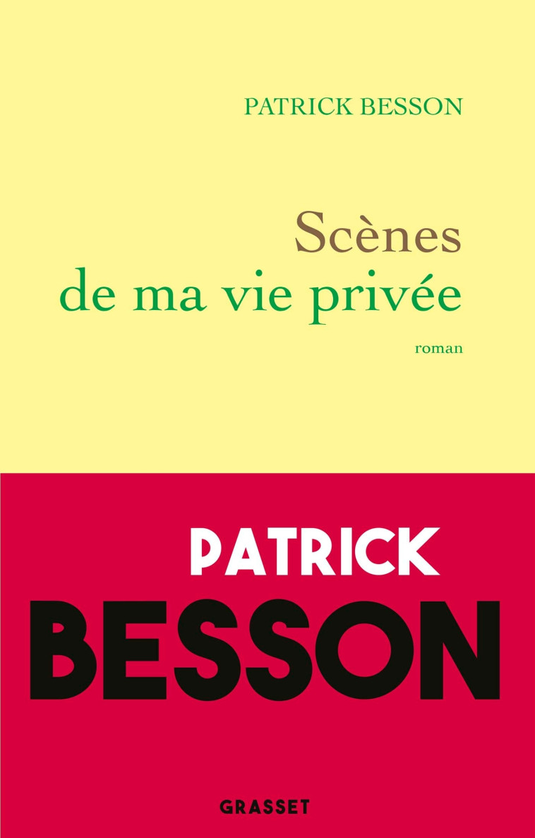 Scènes de ma vie privée - Patrick Besson - GRASSET