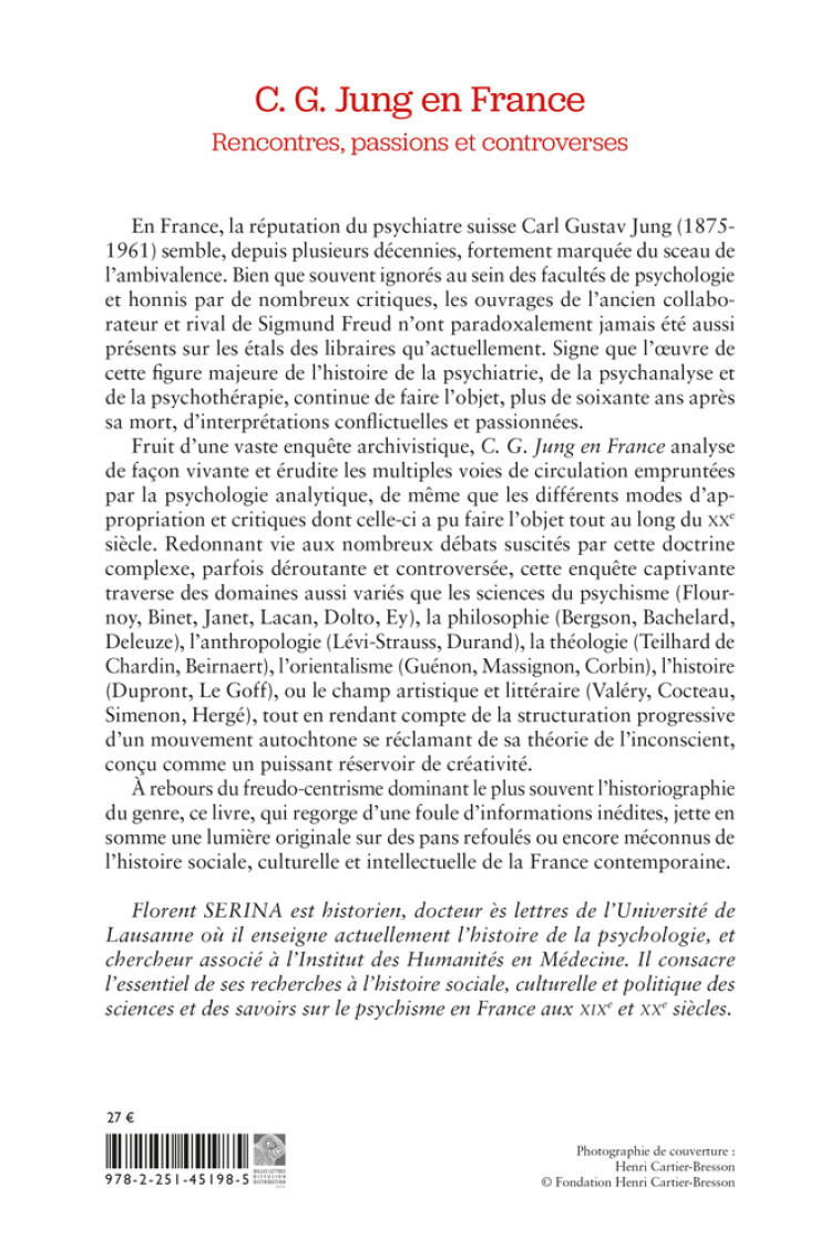 C. G. Jung en France - Florent Serina - BELLES LETTRES