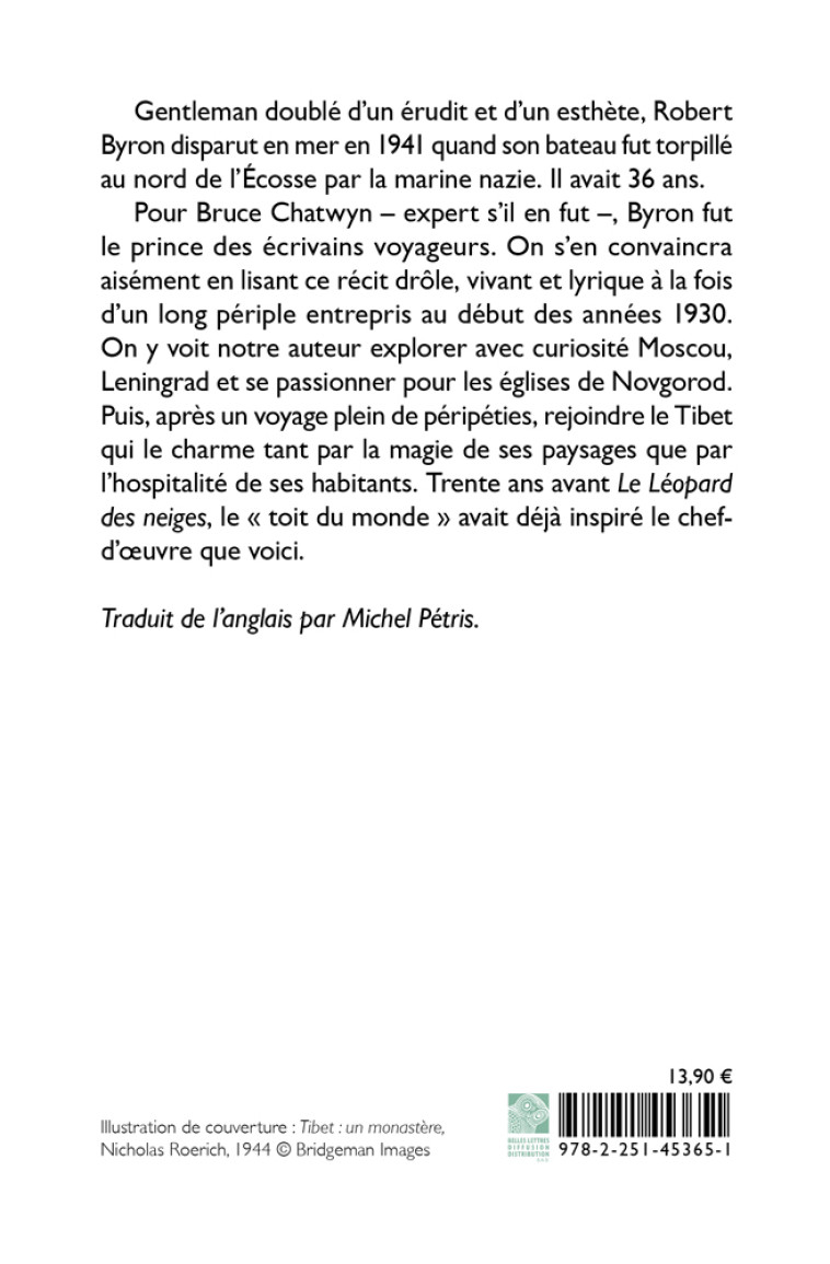 De la Russie au Tibet - Robert Byron - BELLES LETTRES