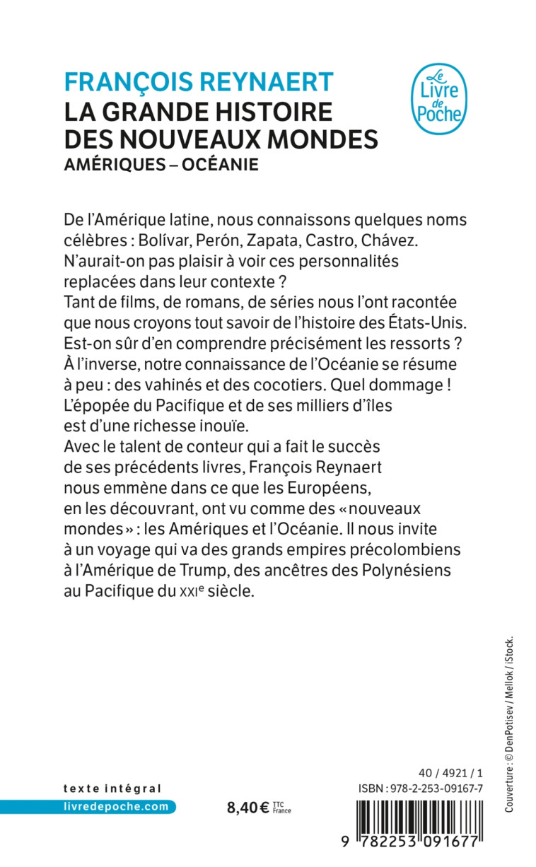 La grande Histoire des nouveaux mondes - François Reynaert - LGF