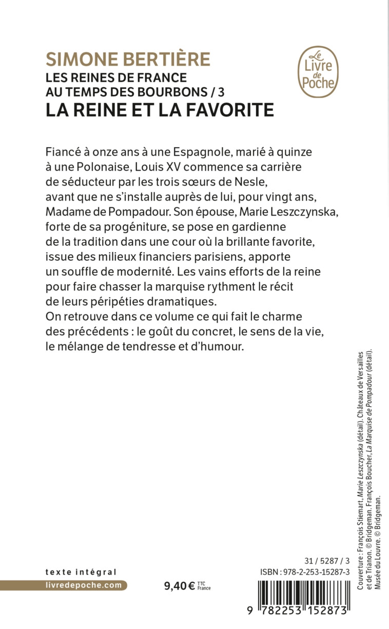 La Reine et la favorite (Les Reines de France au temps des Bourbons, Tome 3) - Simone Bertière - LGF