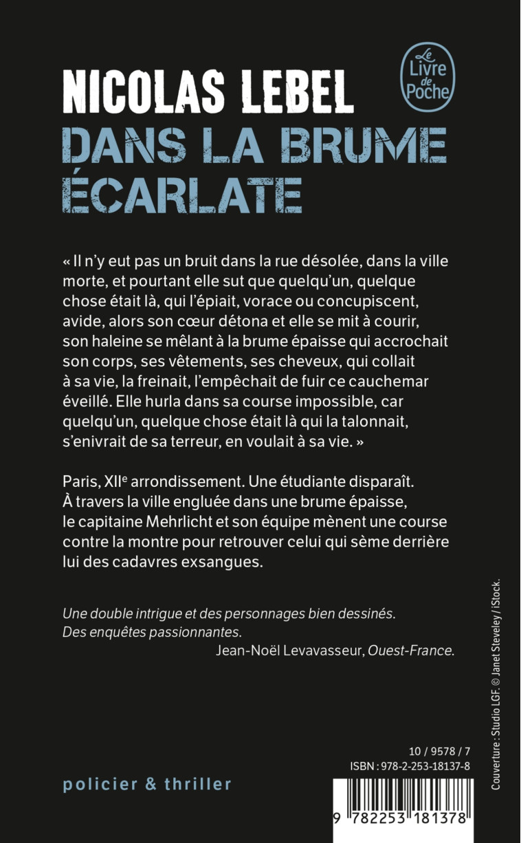 Dans la brume écarlate - Nicolas Lebel - LGF