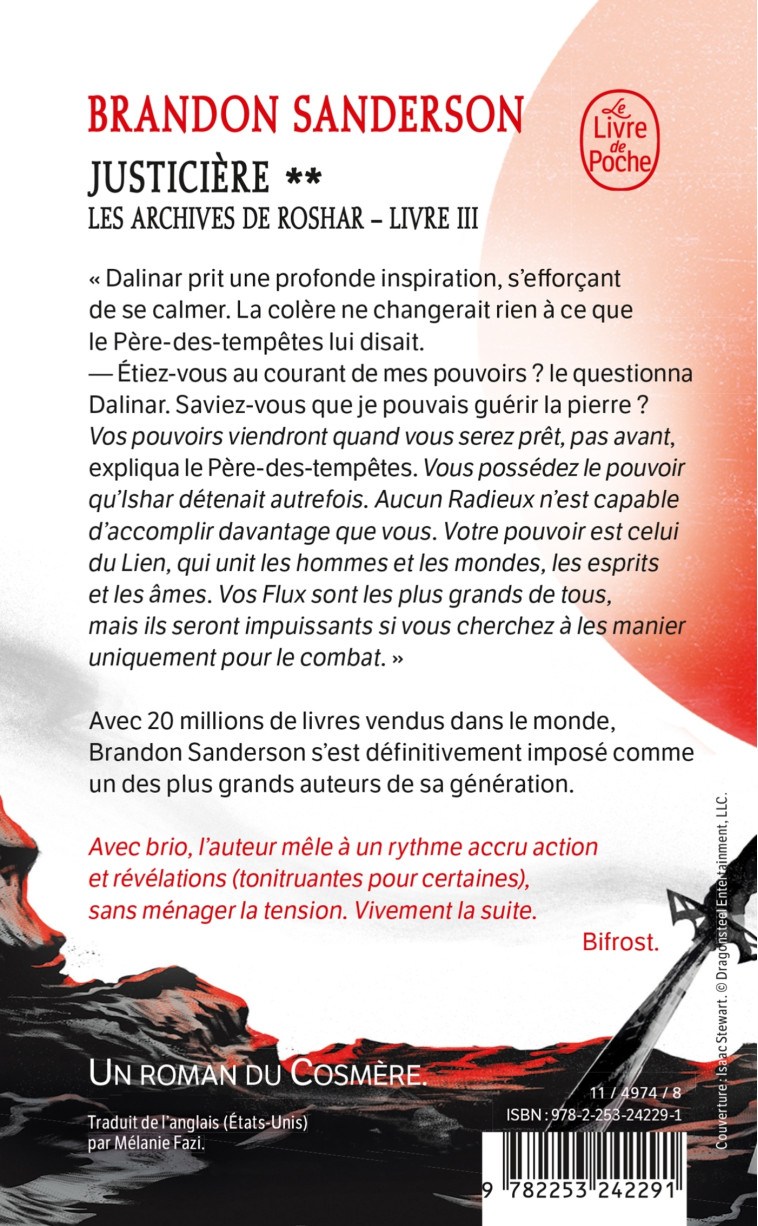 Justicière, Volume 2 (Les Archives de Roshar, Tome 3) - Brandon Sanderson - LGF