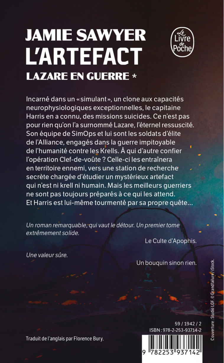 L'artefact (Lazare en guerre, Tome 1) - Jamie Sawyer - LGF