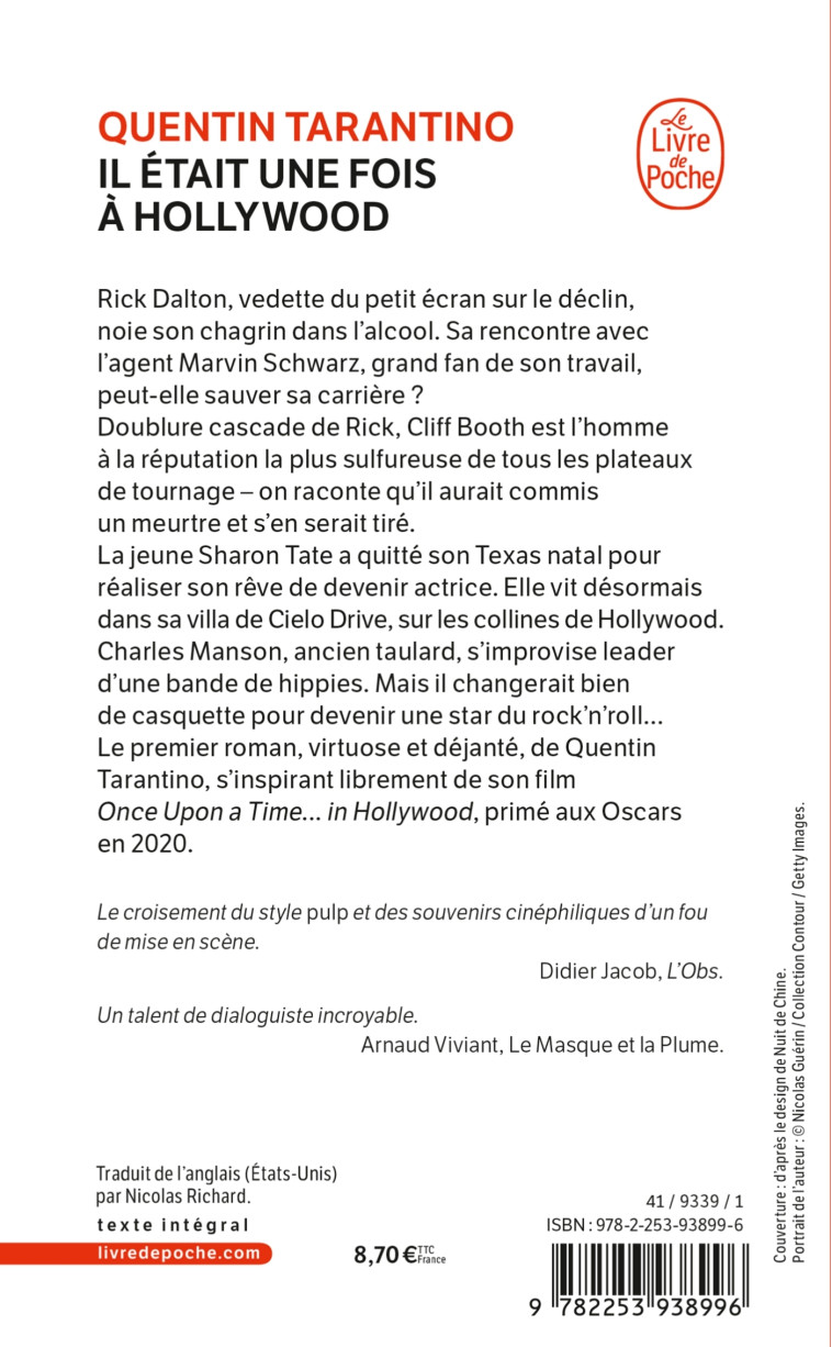 Il était une fois à Hollywood - Quentin Tarantino - LGF