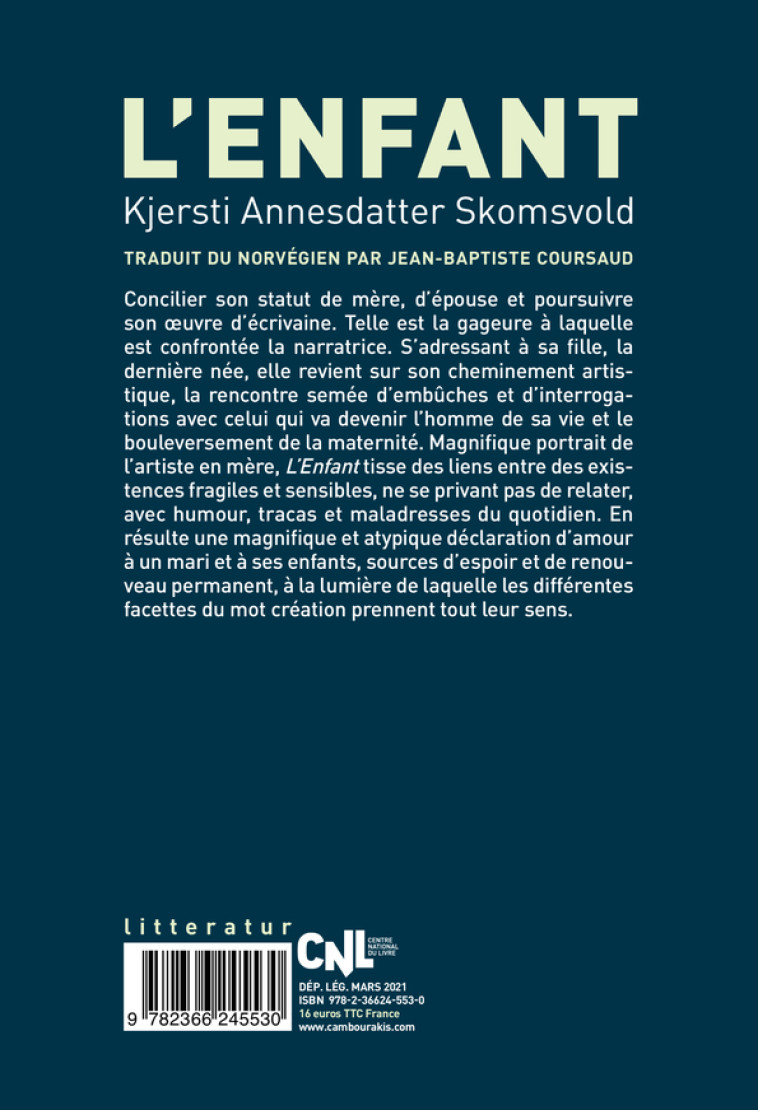 L'enfant - Kjertis Annesdatter Skomsvold - CAMBOURAKIS