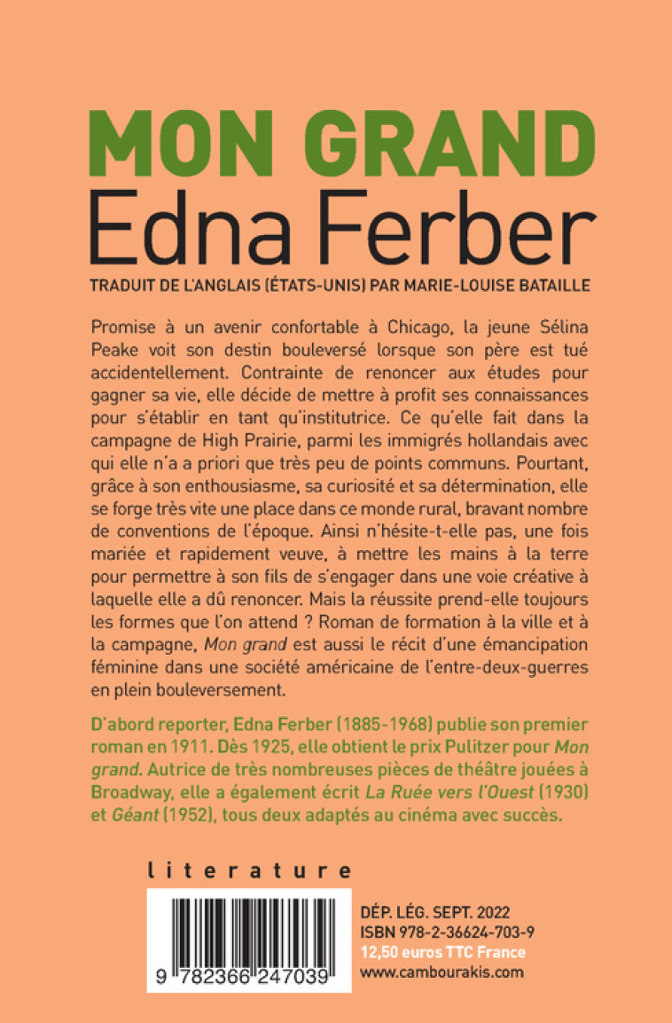 Mon grand - Edna Ferber - CAMBOURAKIS