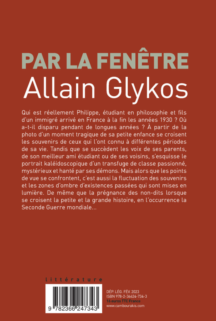 Par la fenêtre - Allain Glykos - CAMBOURAKIS