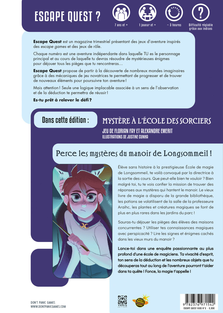 Escape Quest Kids 2, L'école des sorciers - Florian Fey - YNNIS