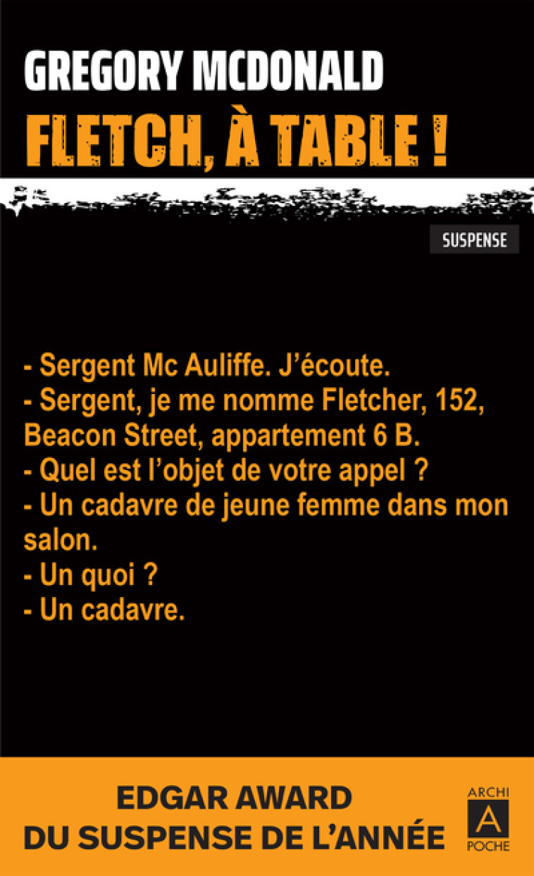 Fletch, à table ! - Gregory Mcdonald - ARCHIPOCHE