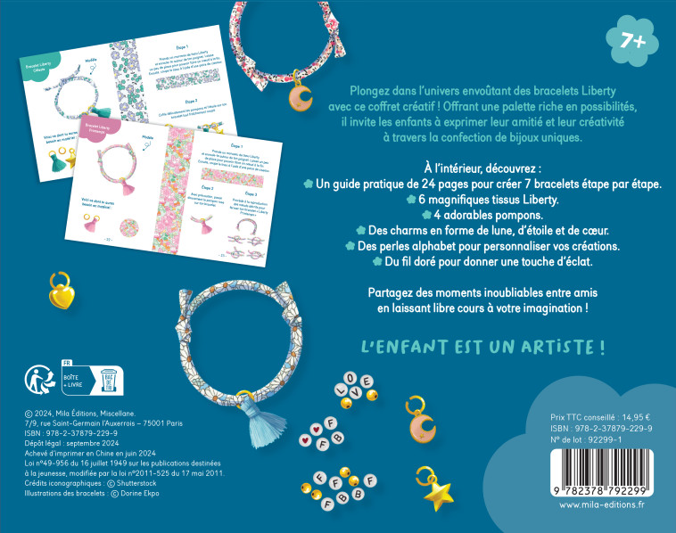 Mes bracelets d'amitié Liberty à offrir (coffret) -  Collectif - MILA