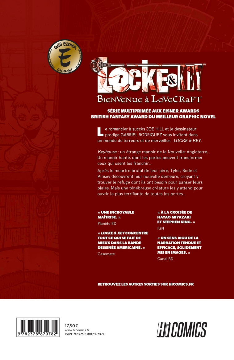 Locke & Key, T1 : Bienvenue à Lovecraft - Joe Hill - HICOMICS