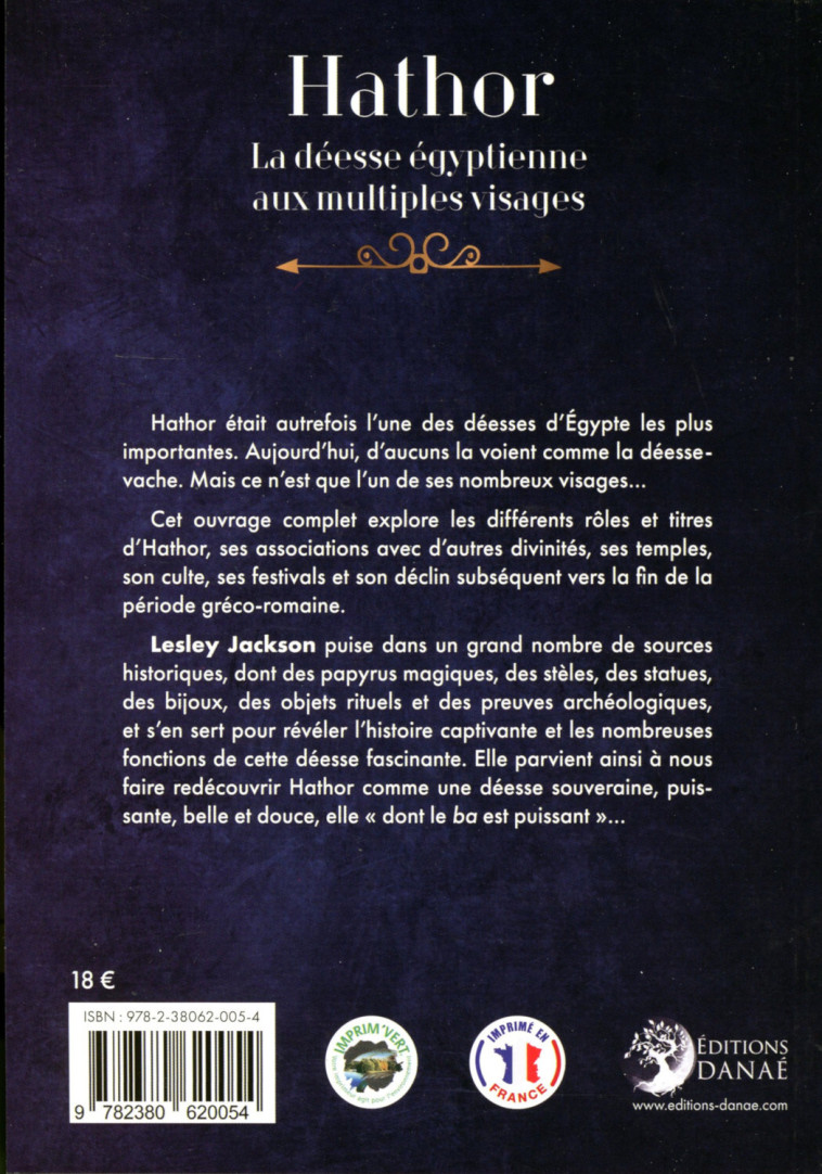 Hathor : la déesse égyptienne aux multiples visages - Lesley Jackson - DANAE