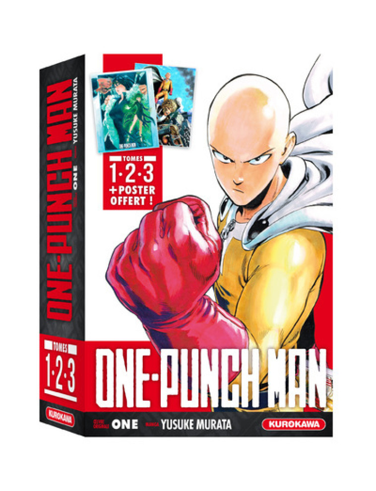 Coffret One-Punch Man - tomes 1 à 3 + poster - Yusuke Murata - KUROKAWA